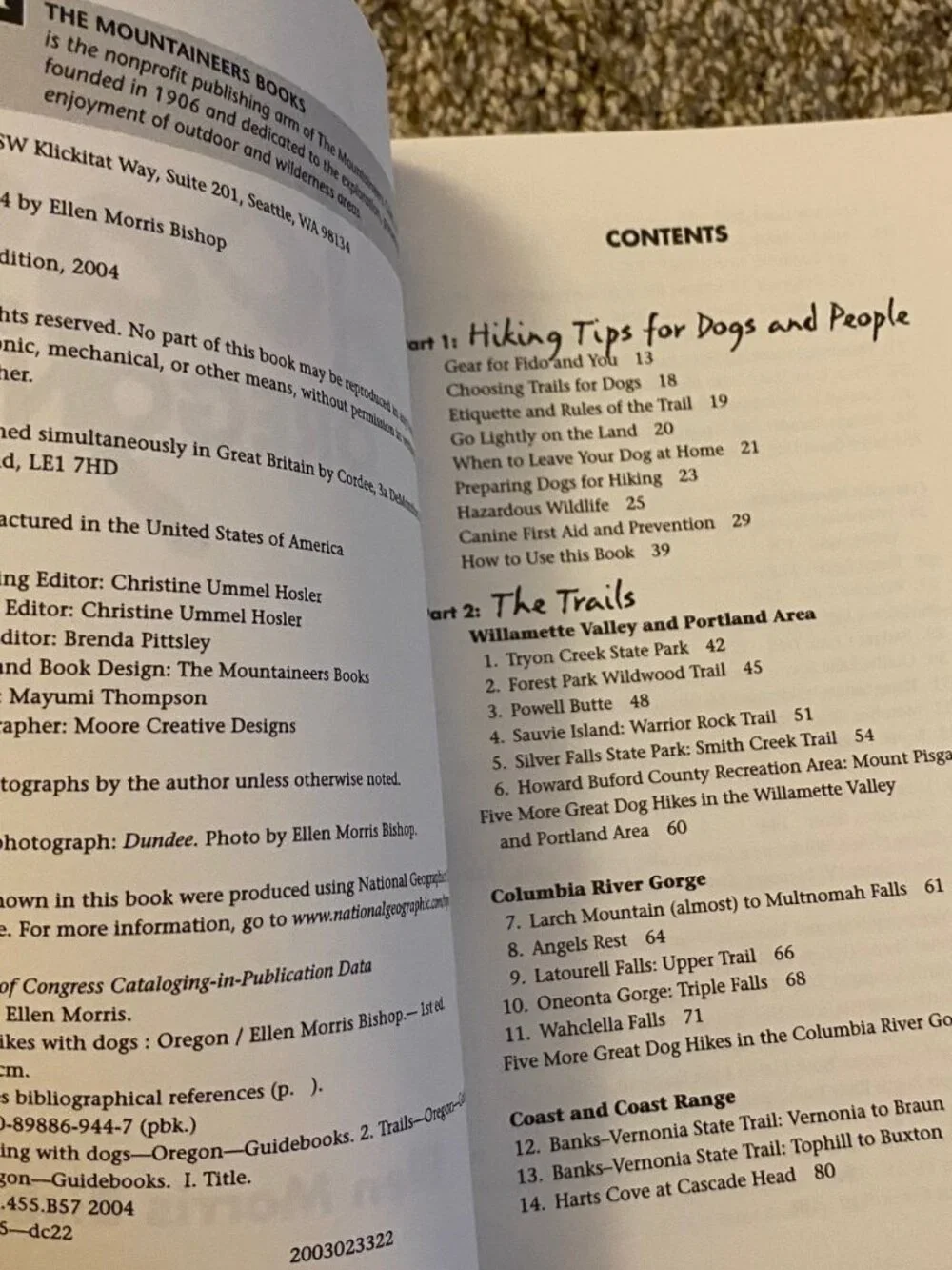 Best Hikes with Dogs: Oregon by Ellen Morris Bishop 75 Trails 1st Edition 2004